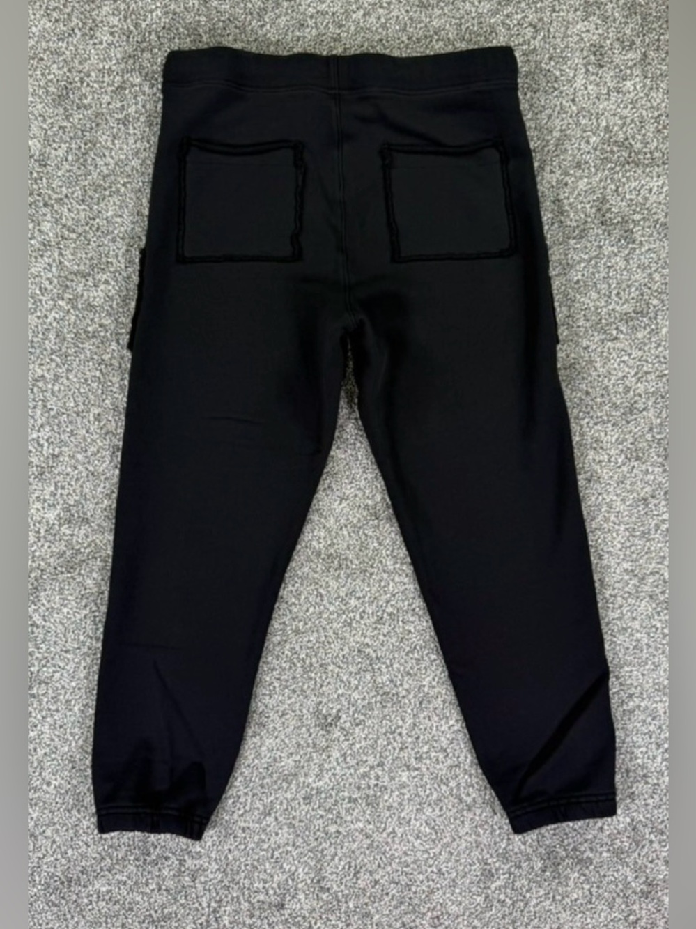 Frank & Eileen | Triple Fleece Eamon Black Raw Edge Jogger Sweatpants Women’s - Picture 4 of 8
